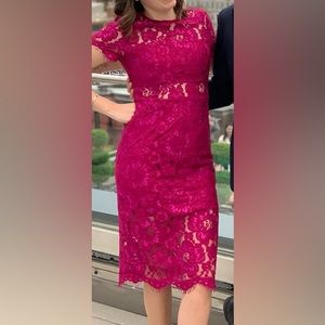 Magenta lace dress